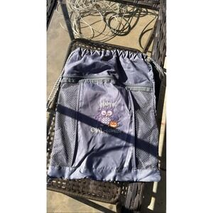 Thirty One Cinch Sac Drawstring Backpack Happy Owl-loween Purple